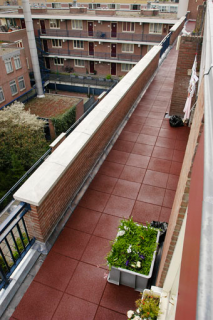 Rubber dakterrastegels rood