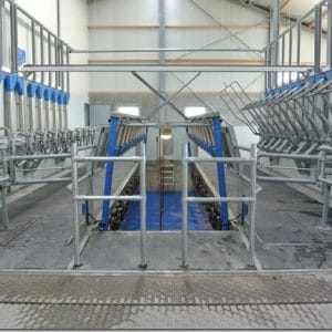 Rubbermat voor de melkstal